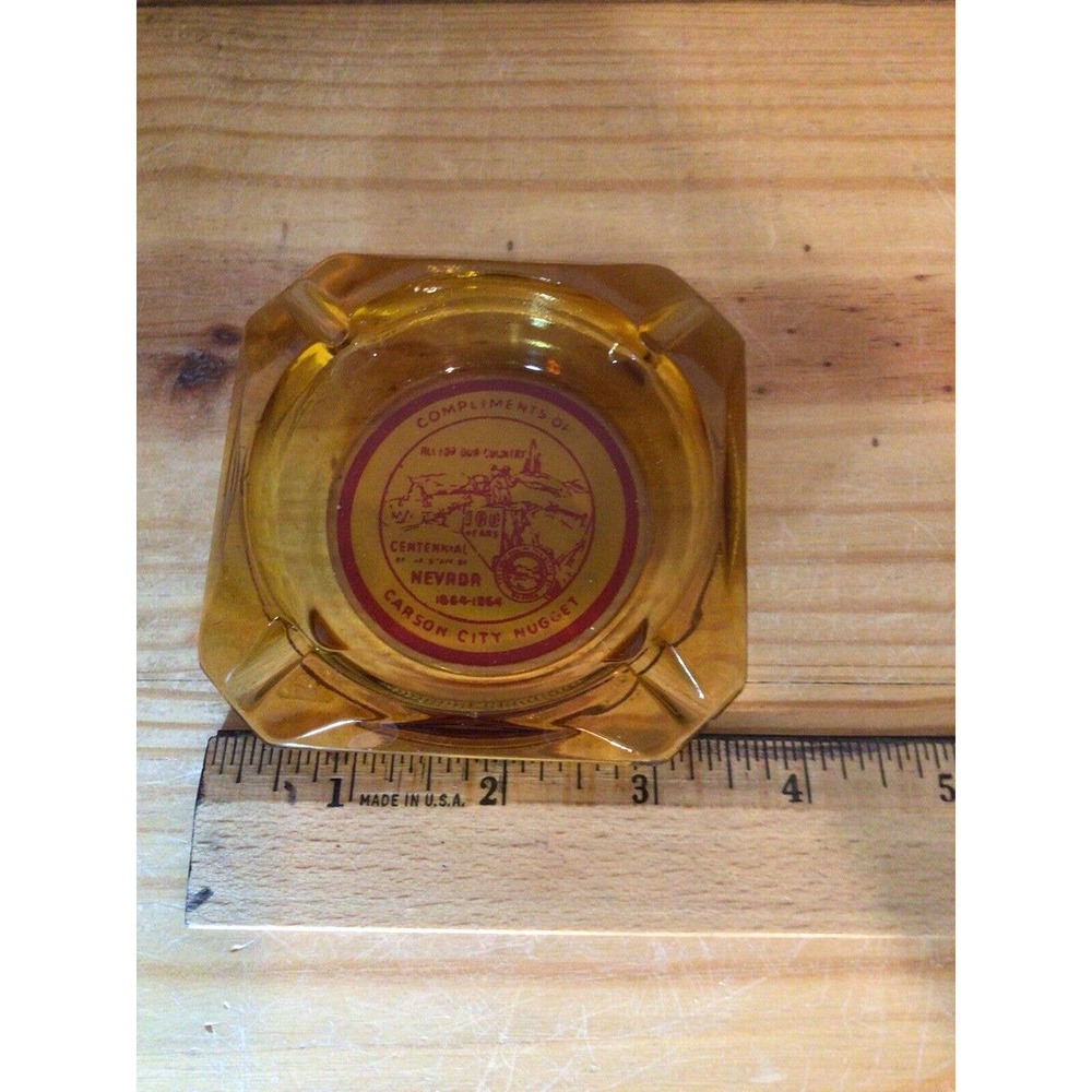 Vintage Casino Ashtray NUGGET CASINO Carson City Nevada 100 yr anniversary